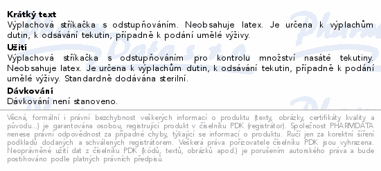 JANETTE ALFA stříkačka lavážní sterilní 100ml