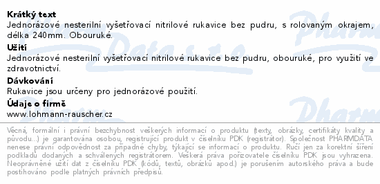 Rukavice vyš. Sempercare Nitril M 100ks b.p.