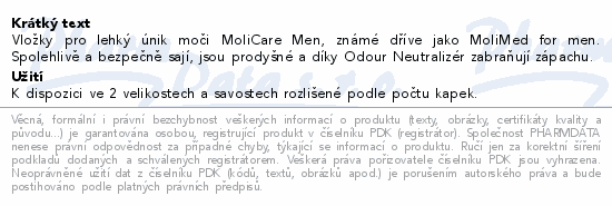 MoliCare Men 4 kapky P14 (MoliMed for men protect)