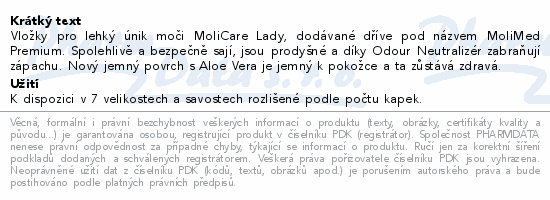 MoliCare Lady 2 kapky P14 (MoliMed mini)