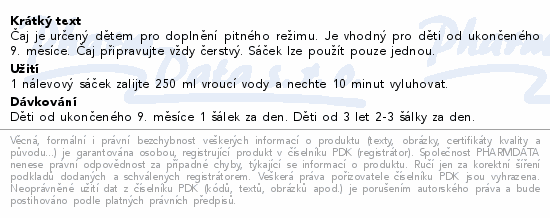 Dětský čaj jahodový se šípkem BIO 20x1.5g AGmed