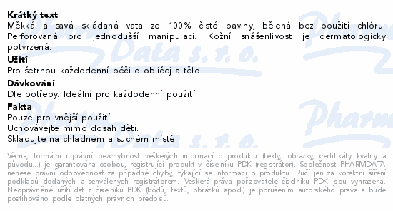 LIVSANE Vata skládaná 100g