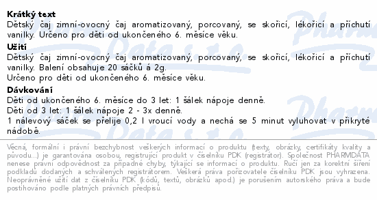 Megafyt Dětský čaj Zimní 10x2g