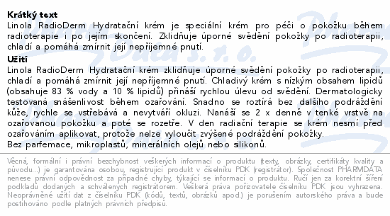 Linola RadioDerm Hydratační krém 50ml